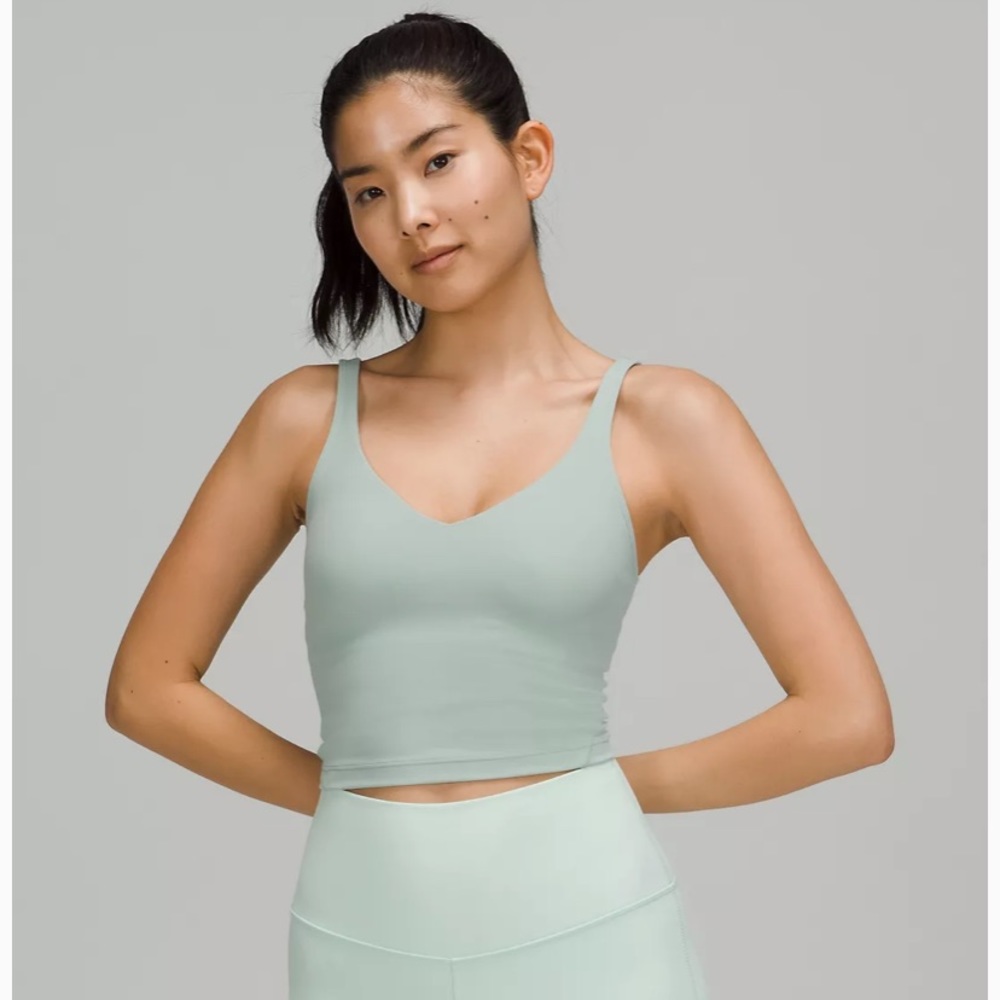 Lululemon align crop tank top in silver blue